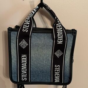 Steve Madden Blue Denim Ombré Small Tote